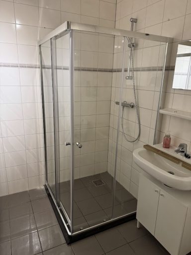 Plaatsen douchewand
